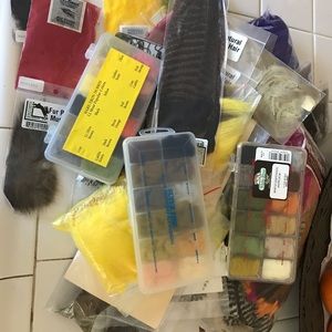 Fly fishing crafting lot
